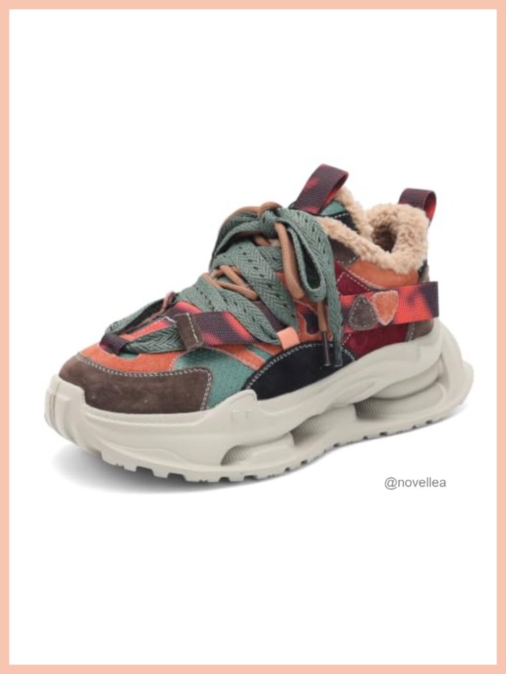Women's Platform Sneakers Chunky Orthopedic Wedge Walking Shoes Lace Up Casual